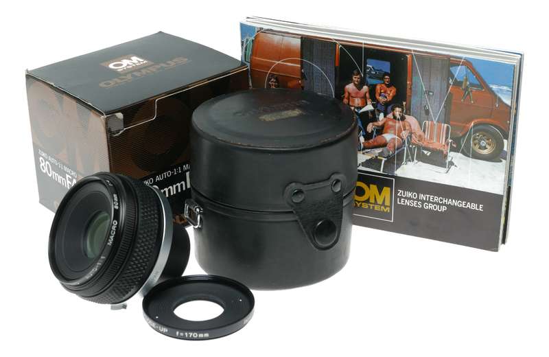 Olympus OM Zuiko Auto-1:1 Macro 80mm F4 Close-Up SLR Camera Lens