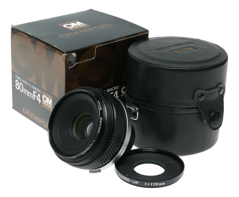 Olympus OM Zuiko Auto-1:1 Macro 80mm F4 Close-Up SLR Camera Lens