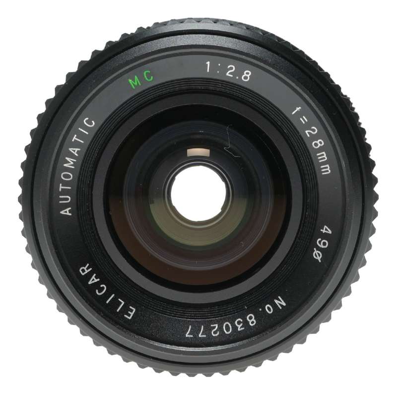 Elicar MC Automatic 1:2.8 f=28mm Wide Angle Film Camera Lens