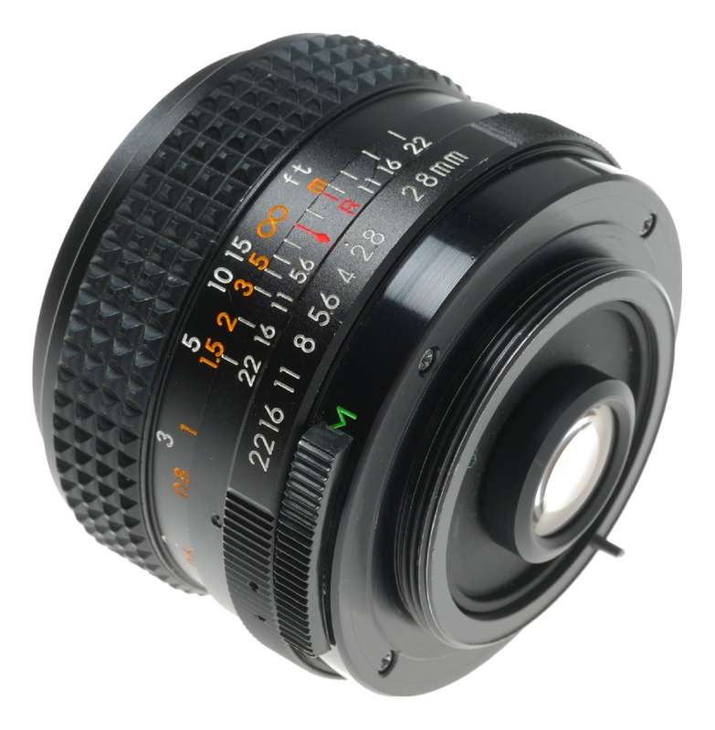 Elicar MC Automatic 1:2.8 f=28mm Wide Angle Film Camera Lens