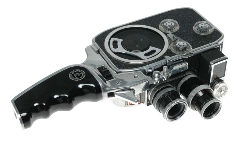Bolex B8L Cine 8mm Film Camera Yvar Lenses Manual Strap Grip Bag