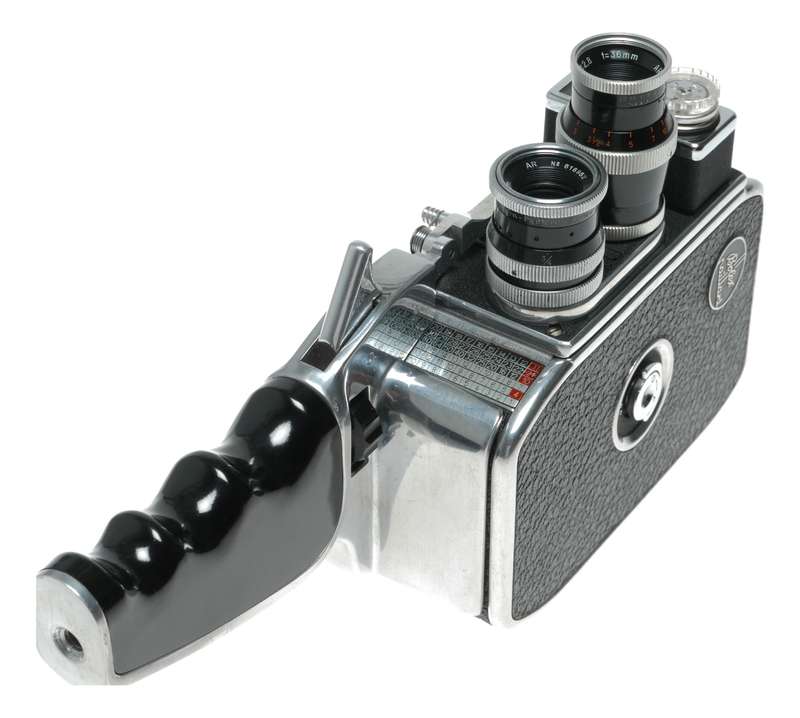 Bolex B8L Cine 8mm Film Camera Yvar Lenses Manual Strap Grip Bag