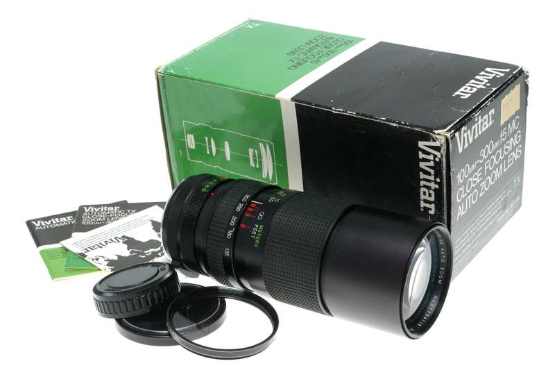 Vivitar 100-300mm f5 Close Focusing Auto Zoom PK Mount Camera Lens