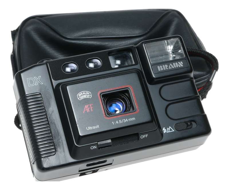 Braun Nurnberg C35 AFF Autoflash Film Camera 1:4.5/34mm Original Strap Pouch