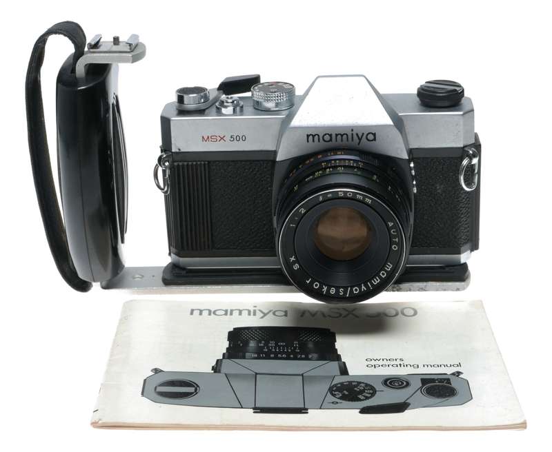 Mamiya MSX500 35mm Film SLR Camera Auto Sekor SX 1:2 f=50mm Sold as is