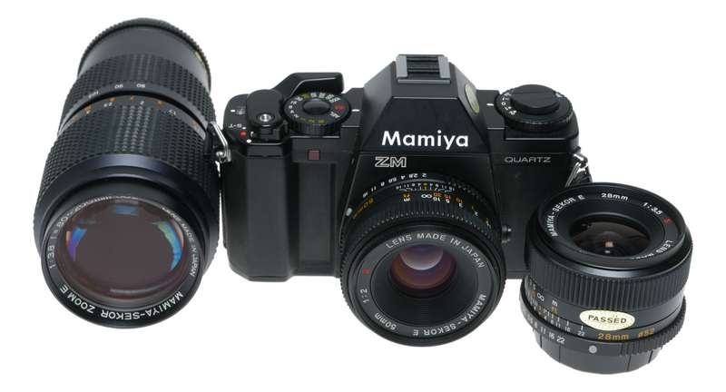 Mamiya ZM Quartz 35mm SLR Camera Sekor E Lenses Flash Instructions