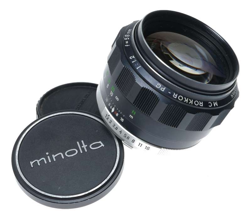 Minolta MC Rokkor 1:1.2 f=58mm PG SLR 35mm Film Camera Lens