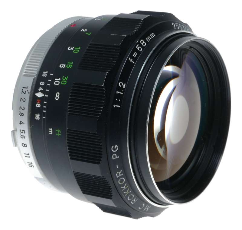 Minolta MC Rokkor 1:1.2 f=58mm PG SLR 35mm Film Camera Lens