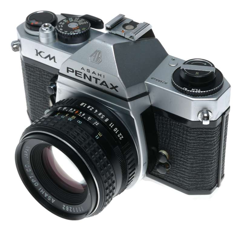 Pentax KM 35mm Film SLR Camera SMC 1:1.8 f=55mm Box Instructions