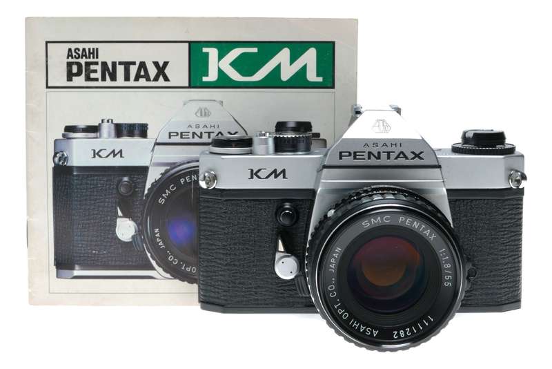 Pentax KM 35mm Film SLR Camera SMC 1:1.8 f=55mm Box Instructions