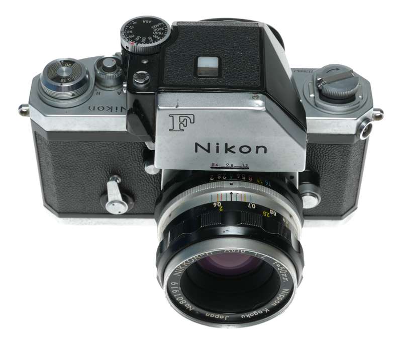 Nikon F Photomic 35mm Film SLR Camera Nikkor H Auto 1:2/50 Sold as is