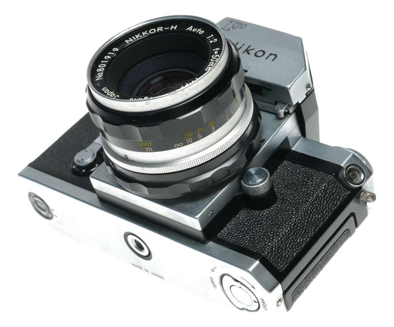 Nikon F Photomic 35mm Film SLR Camera Nikkor H Auto 1:2/50 Sold as is