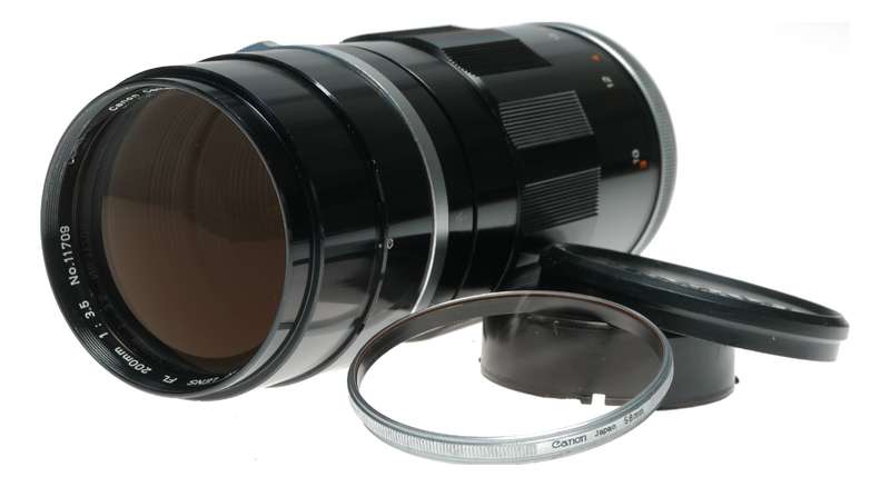 Canon FL 1:3.5 f=200mm Tele Photo Prime SLR Camera Lens