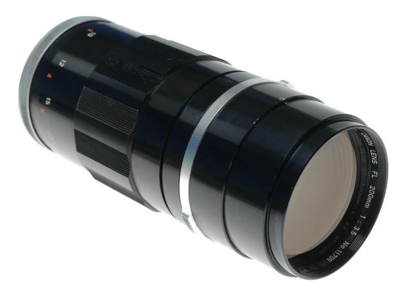 Canon FL 1:3.5 f=200mm Tele Photo Prime SLR Camera Lens