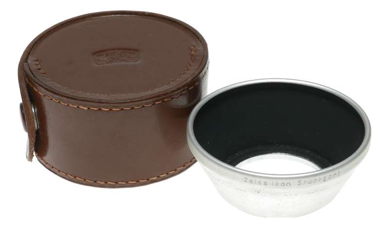 Zeiss Ikon Stuttgart Alu Thread Mount Lens Shade Hood in Leather Keeper