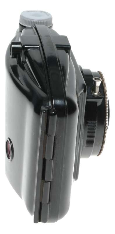 Boyer Photax IV Bakelite 6x9 Rollfilm Camera Rear Lens in Case