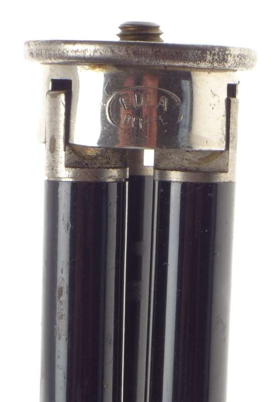EDLA black vintage classic retro film camera tripod full length collapsible excellent - Edla