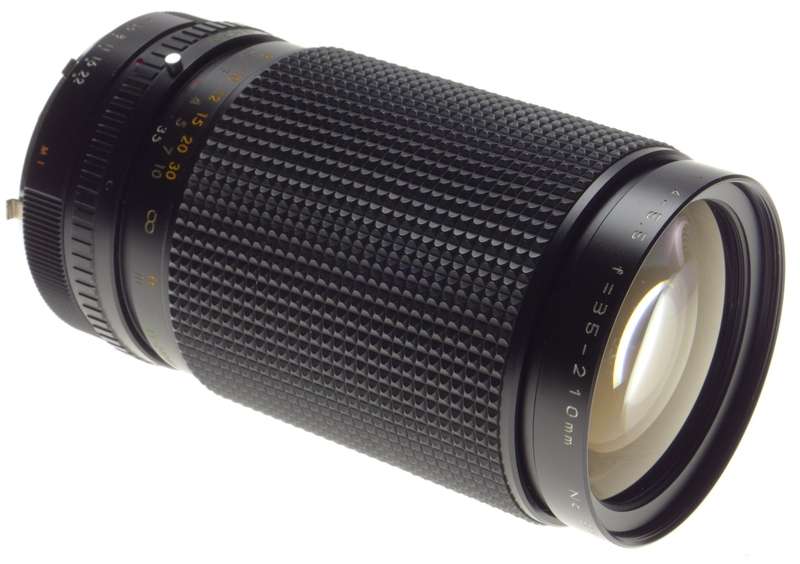 MINOLTA MD Auto MAKINON MC Zoom 1:4-5.5 f=35-210mm vintage film camera lens caps case - Minolta