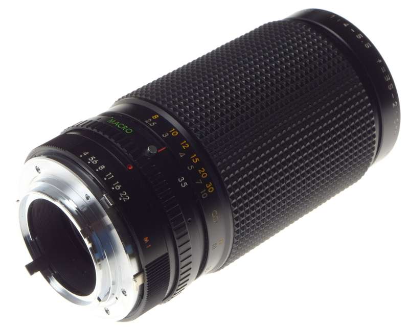 MINOLTA MD Auto MAKINON MC Zoom 1:4-5.5 f=35-210mm vintage film camera lens caps case - Minolta
