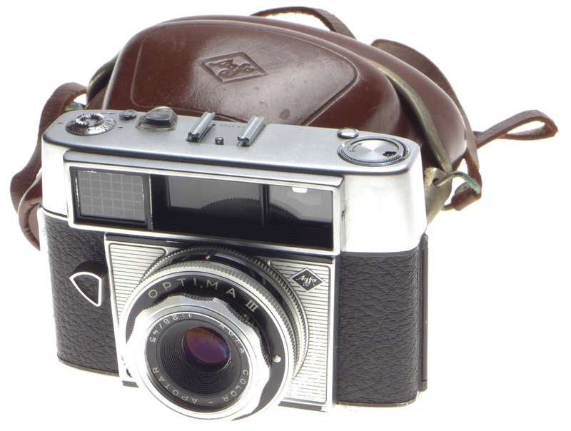 OPTIMA III AGFA Color-Apotar 1:2.8/45mm vintage film camera coated lens f=45mm cased
