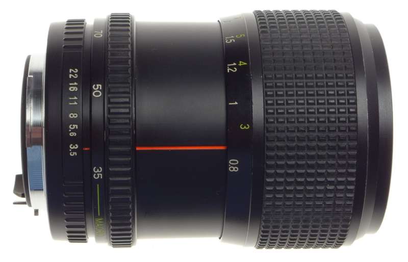 RICOH SLR 35mm vintage film camera lens 1:3.5 f=35-70mm Zoom XR RIKENON caps - Ricoh