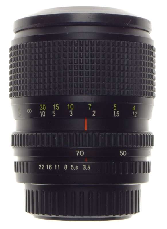 RICOH SLR 35mm vintage film camera lens 1:3.5 f=35-70mm Zoom XR RIKENON caps - Ricoh