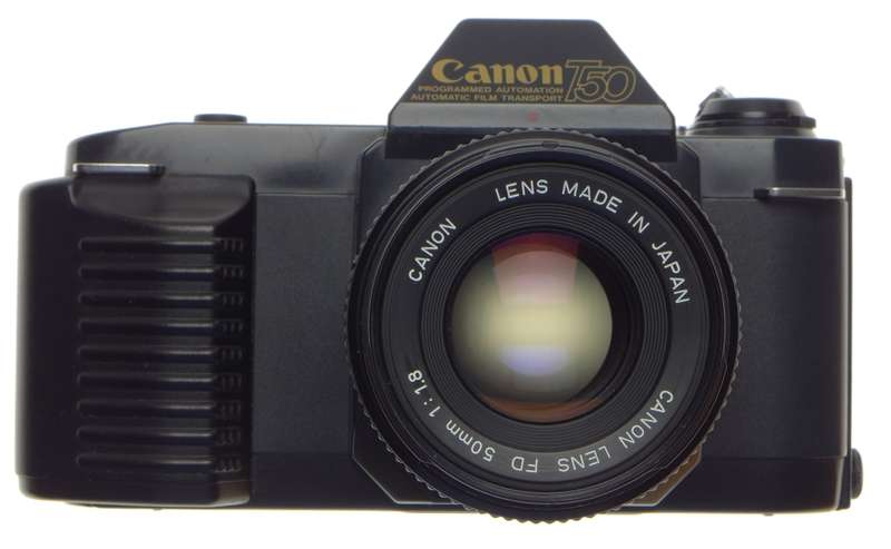 CANON T50 multi program AE FD 1.8/50mm lens Dual metering system vintage 35mm film camera MINT