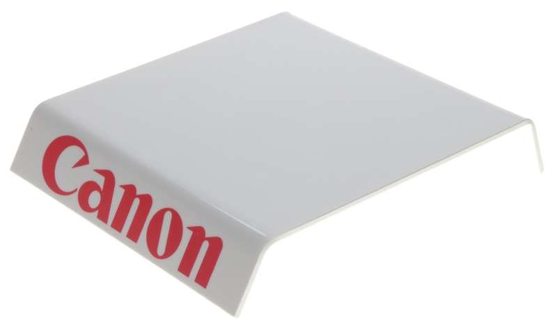 Canon shop display stand for camera white with the red Canon logo fits your camera