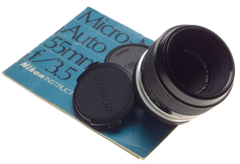 NIKON AI Micro-Nikkor-P Auto:1.3.5 f=55mm SLR MINT vintage 35mm film camera lens Manual 3.5/55 - Nik