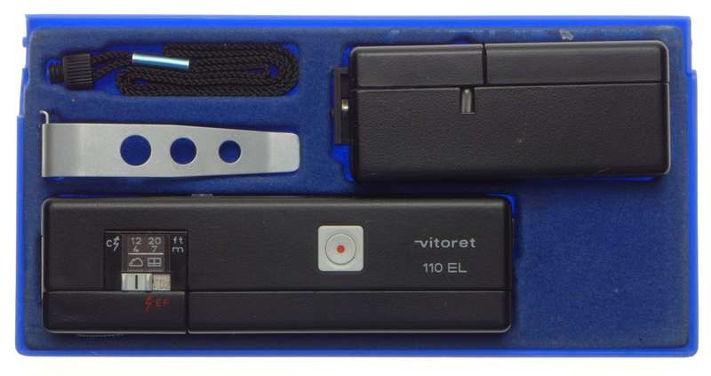 VOIGTLANDER Vitoret 110 EL Sub miniature spy camera kit flash box strap collectible