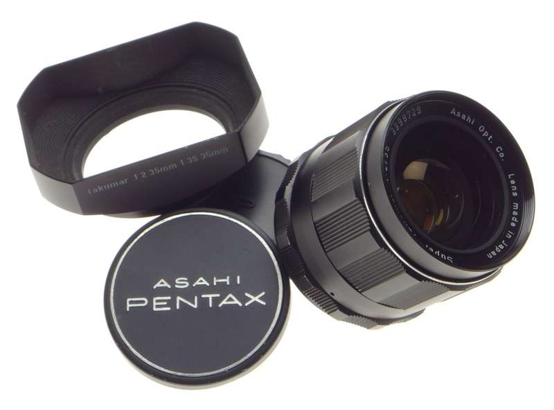 ASAHI Pentax Super-Takumar 1:2/35 Wide Angle screw mount SLR film camera lens hood - Pentax