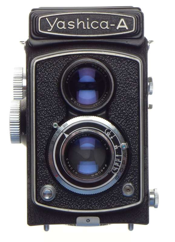 YASHICA A TLR Medium format vintage film camera YASHIMAR 3.5 f=80mm coated lens cased - Yashica