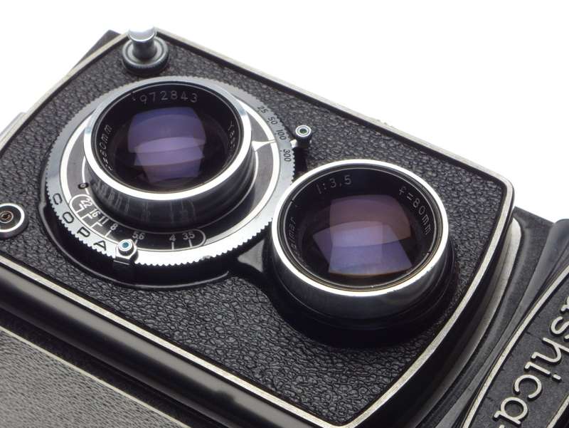 YASHICA A TLR Medium format vintage film camera YASHIMAR 3.5 f=80mm coated lens cased - Yashica