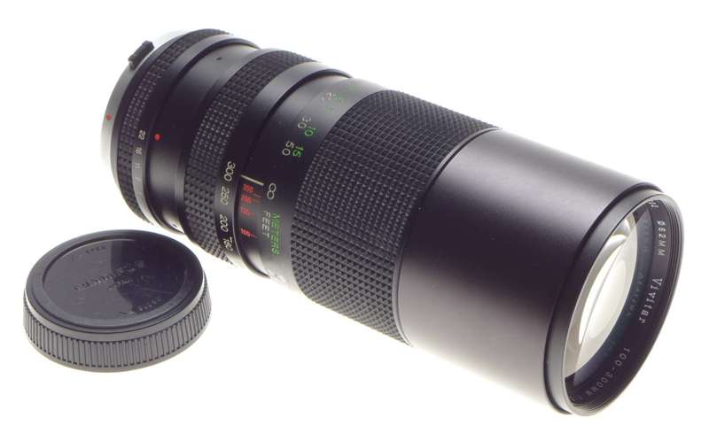 VIVITAR 100-300mm 1:5 Vintage SLR camera zoom lens with Olympus OM mount - Vivitar