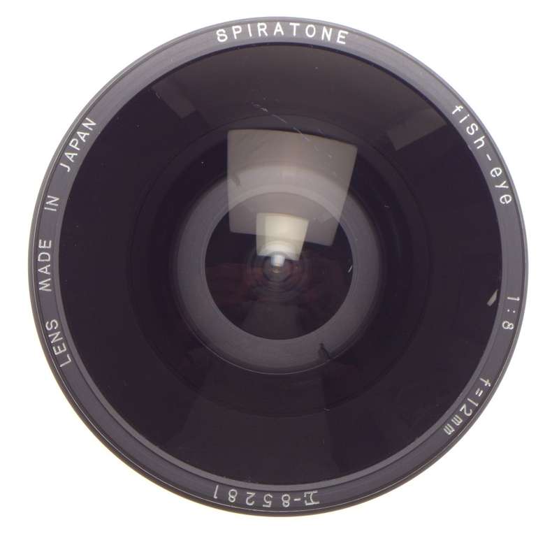 SPIRATONE Fish-eye 1:8 f=12mm Ultra-wide angle lens 8/12mm caps and case