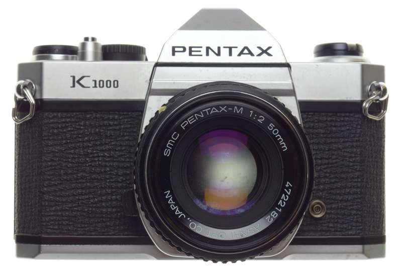 PENTAX K1000 SLR analogue vintage classic 35mm film camera SMC Pentax-M 1:2 f=50mm lens case - Penta