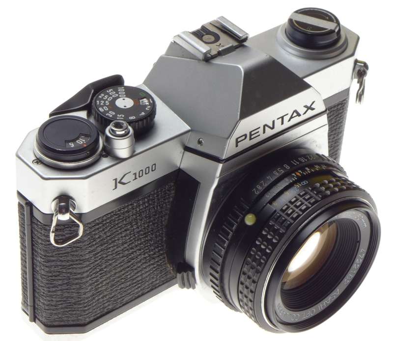 PENTAX K1000 SLR analogue vintage classic 35mm film camera SMC Pentax-M 1:2 f=50mm lens case - Penta
