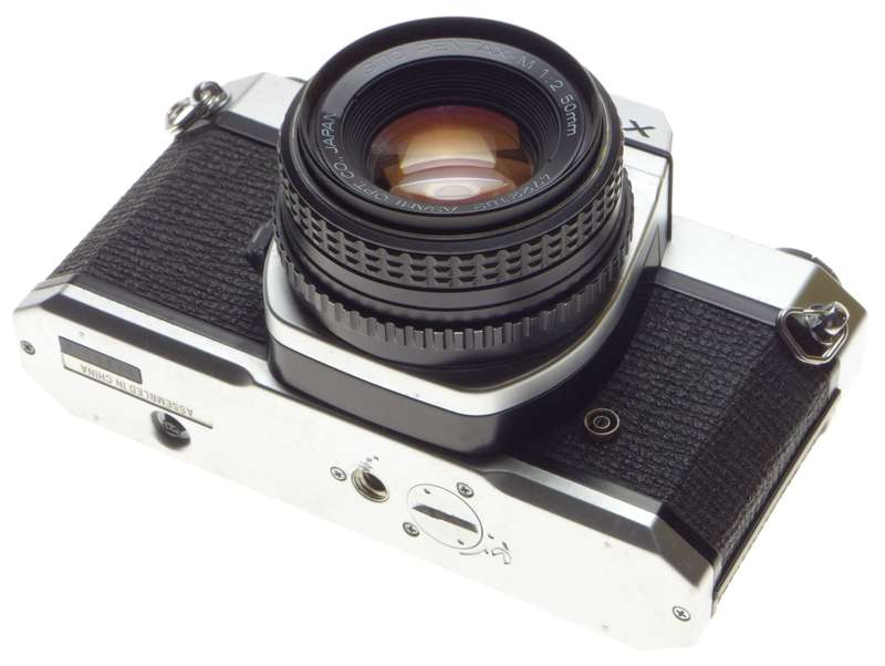 PENTAX K1000 SLR analogue vintage classic 35mm film camera SMC Pentax-M 1:2 f=50mm lens case - Penta
