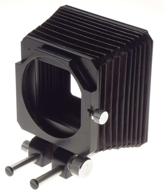 Mamiya Bellows Compendium Lens hood / shade attachment device for medium format film camera - Mamiya