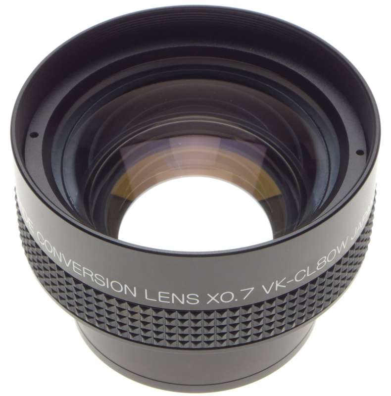 Wide conversion lens X0.7 VK-CL80W 51mm screw mount clean glass with caps - Wide