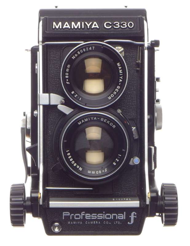 MAMIYA C330 Professional F TLR medium format camera Mamiya-Sekor 2.8 f=80mm blue dot lens with cap -