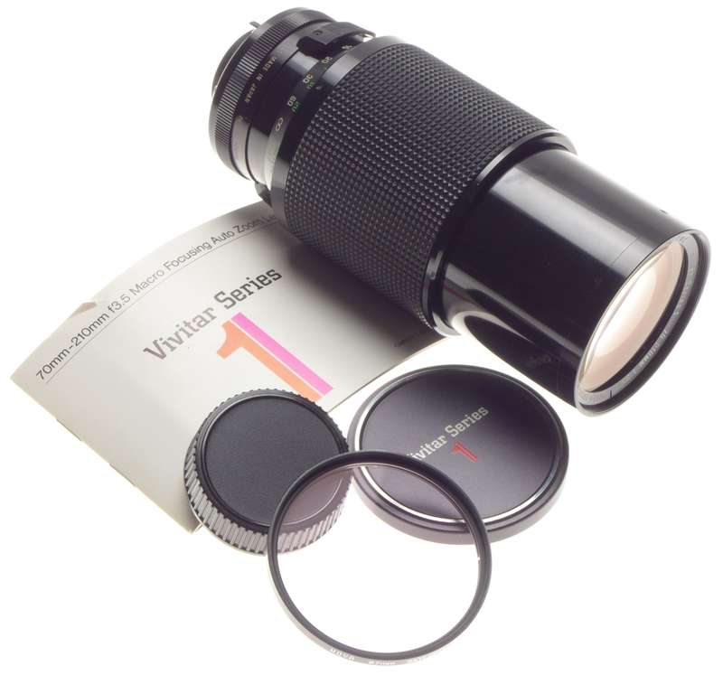 VIVITAR Series 1 VMC 70-210mm 1:3.5 Macro focusing auto Zoom Filter caps case manual MINT