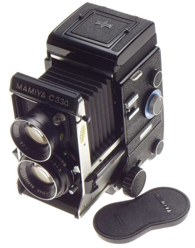 MAMIYA C330 Professional F TLR medium format camera Mamiya-Sekor 2.8 f=80mm blue dot lens with cap -