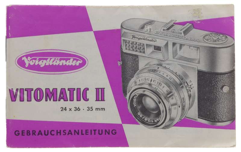 Voigtlander Vitomatic II 35mm film camera PRONTOR SLK-V Shutter Color-Skopar 1:2.8 f=50mm