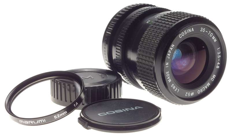 COSINA 35-70mm 1:3.5-4.8 MC Macro for PENTAK K cameras mounts filter caps