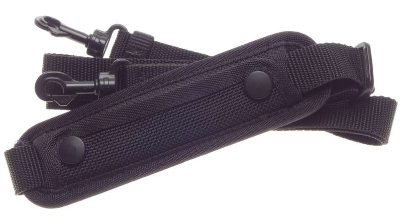 Strap for camera bag black canvas with shoulder pad excellent condition