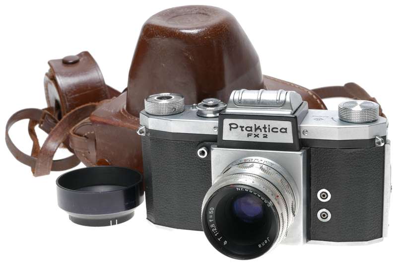Praktica FX 2 camera Jena 2.8 f=50mm lens case excellent outfit