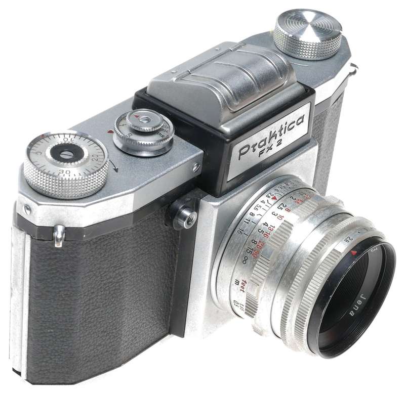 Praktica FX 2 camera Jena 2.8 f=50mm lens case excellent outfit