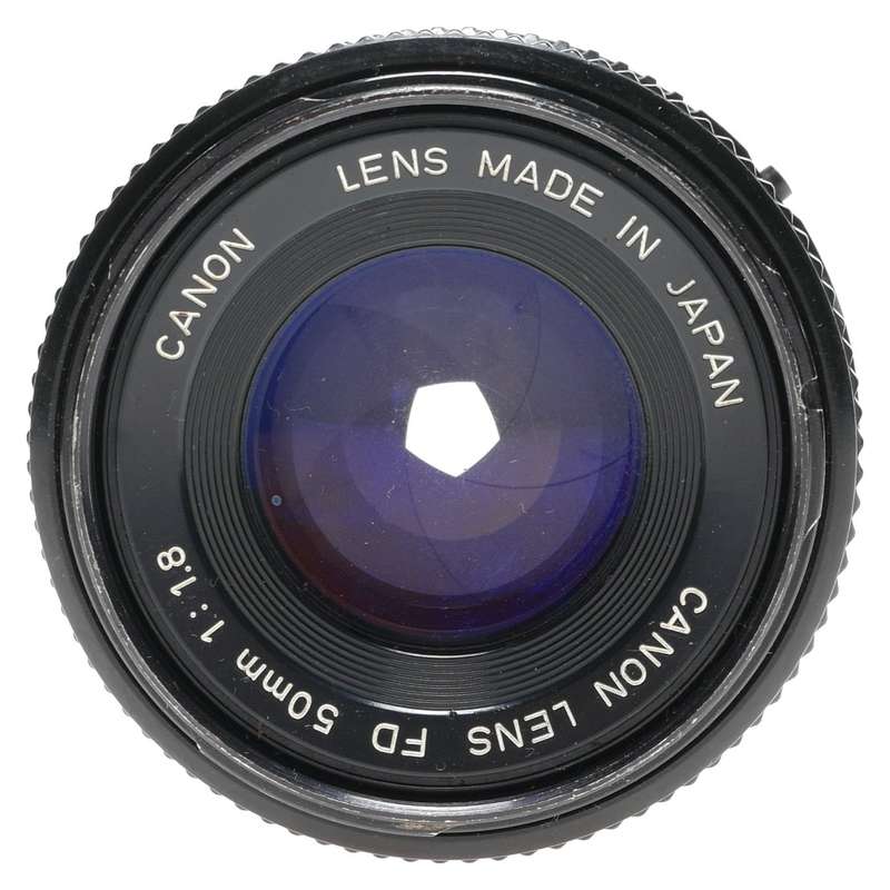 Canon lens FD 50mm 1:1.8 SLR Antique film camera lens - Canon