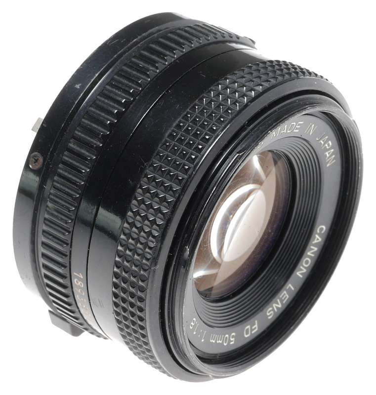 Canon lens FD 50mm 1:1.8 SLR Antique film camera lens - Canon